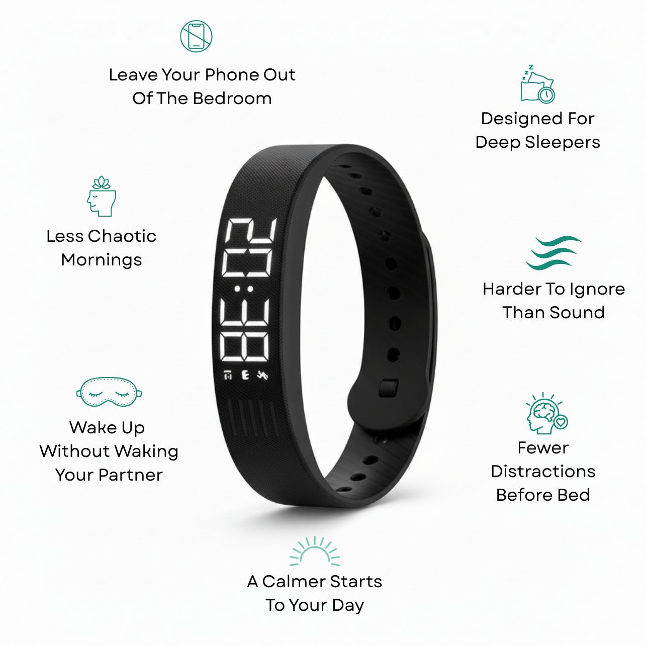 Rest Rise™ | 100% Silent Wake-Up Alarm