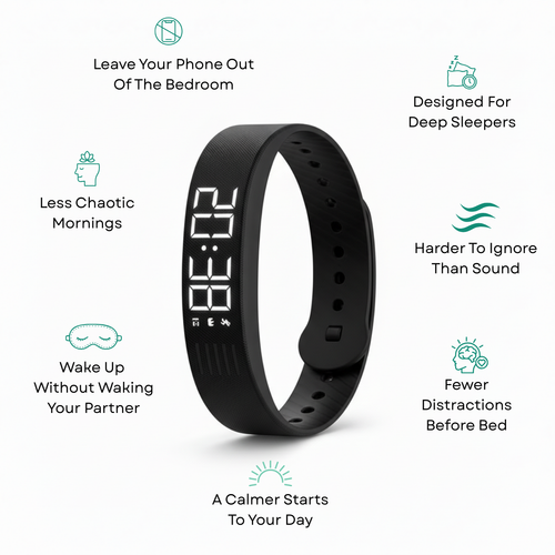 Rest Rise™ | 100% Silent Wake-Up Alarm